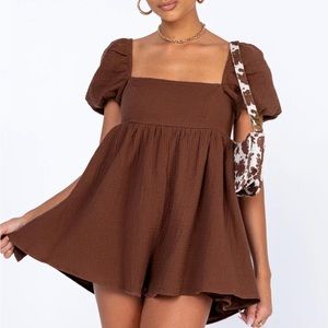 Princess Polly brown romper